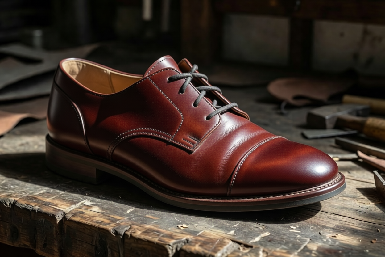 Chaussure en cuir restaurée comme neuve